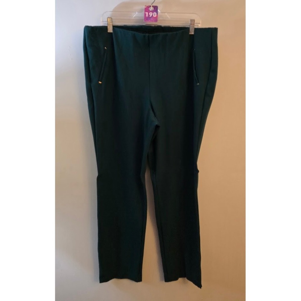 Chico's Womens Juliet Slim Leg Pants Pull On Ponte Knit Trousers Size 3.5 (18R)